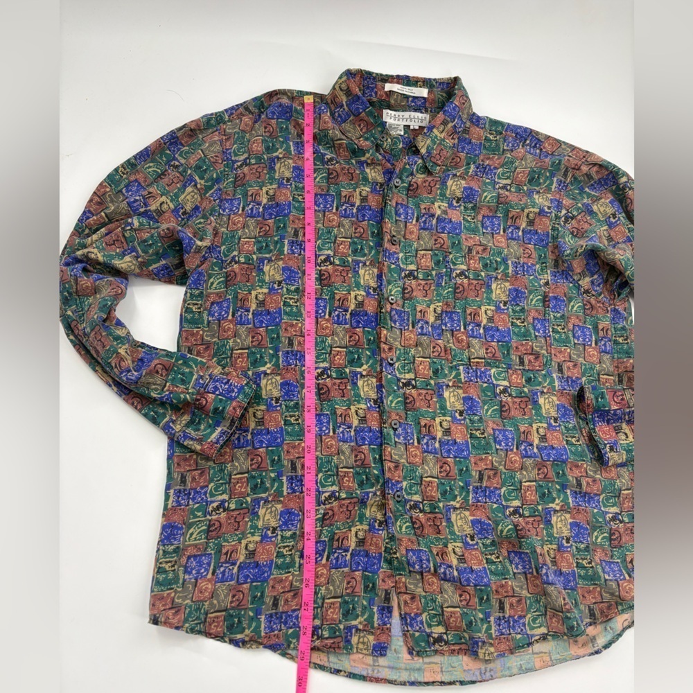 Perry Ellis Colorful Geometric Print Men's Shirt - Picture 6 of 6